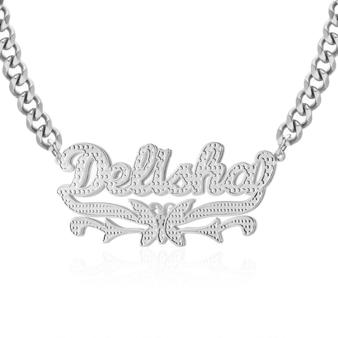 Butterfly 3D Plated Name Necklace